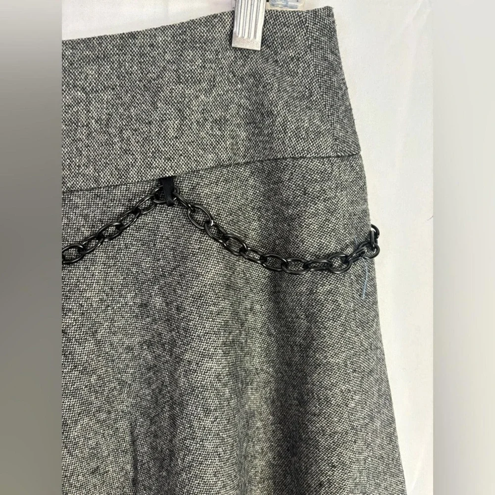 Wool Blend Steam Punk Velvet Floral Goth Fairy A-Line Knee Length Skirt Size M
